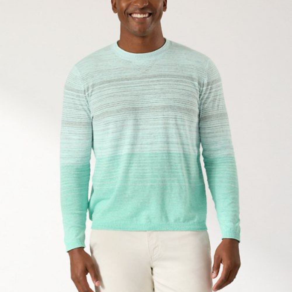 TOMMY BAHAMA Down Island Crew Linen-blend Sweater